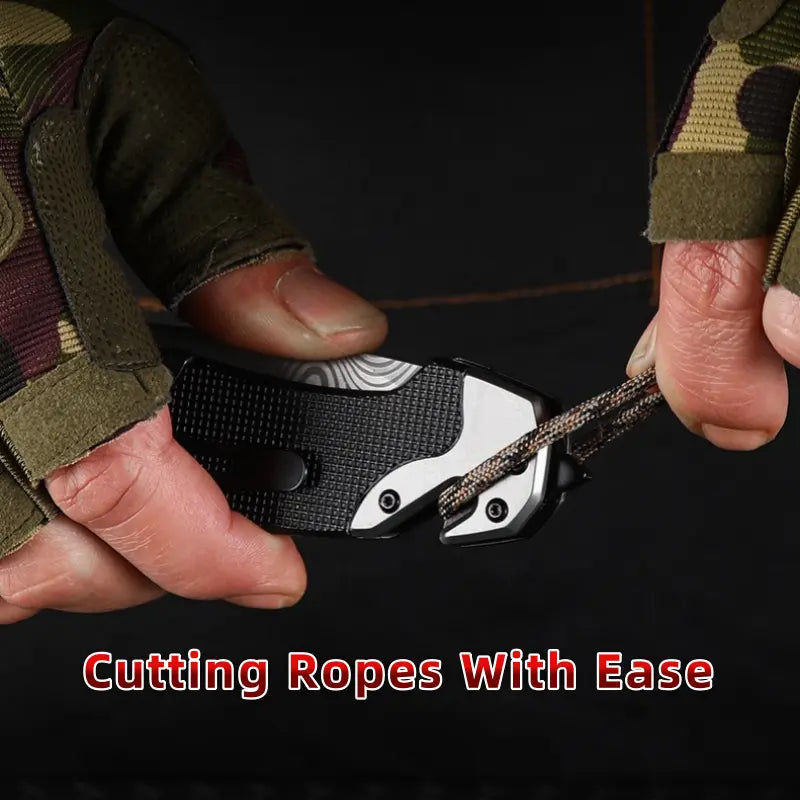 Stainless steel Multifunctional folding knife Glass Breaker, Seat Belt Cutter - EDC Sharp Folding Knives - Small Tool for Camping Hiking - Gifts for Men, Women Compact Folding Grip Knife