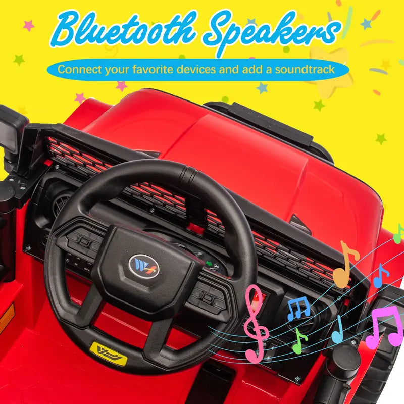 12V Kids Ride On Truck car W/Parents Control,2wd,Suspension System,Front Anti-Collision Bar Design,LED Headlights&Rear Reflective Stickers,Bluetooth,Music,USB,Soft Start&Stop Function For Kids 2-5., Toys For Kids, Kids Outdoor Play summerwins,Motorcycle