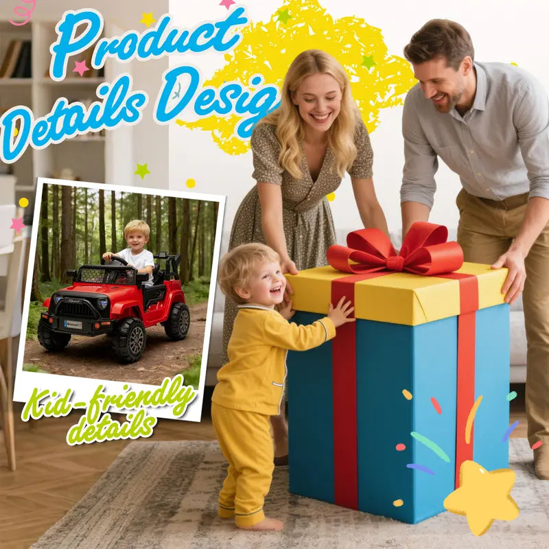 12V Kids Ride On Truck car W/Parents Control,2wd,Suspension System,Front Anti-Collision Bar Design,LED Headlights&Rear Reflective Stickers,Bluetooth,Music,USB,Soft Start&Stop Function For Kids 2-5., Toys For Kids, Kids Outdoor Play summerwins,Motorcycle
