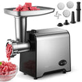Electric Meat Grinders, Sausage Stuffer Maker 450W(3000W Max) Food Grinder with Blade & 3 Plates,Tubes & Kubbe Kit,Stainless Steel Meat Mincer Machine Ground Beef/Pork Home Kitchen Appliances Slicer