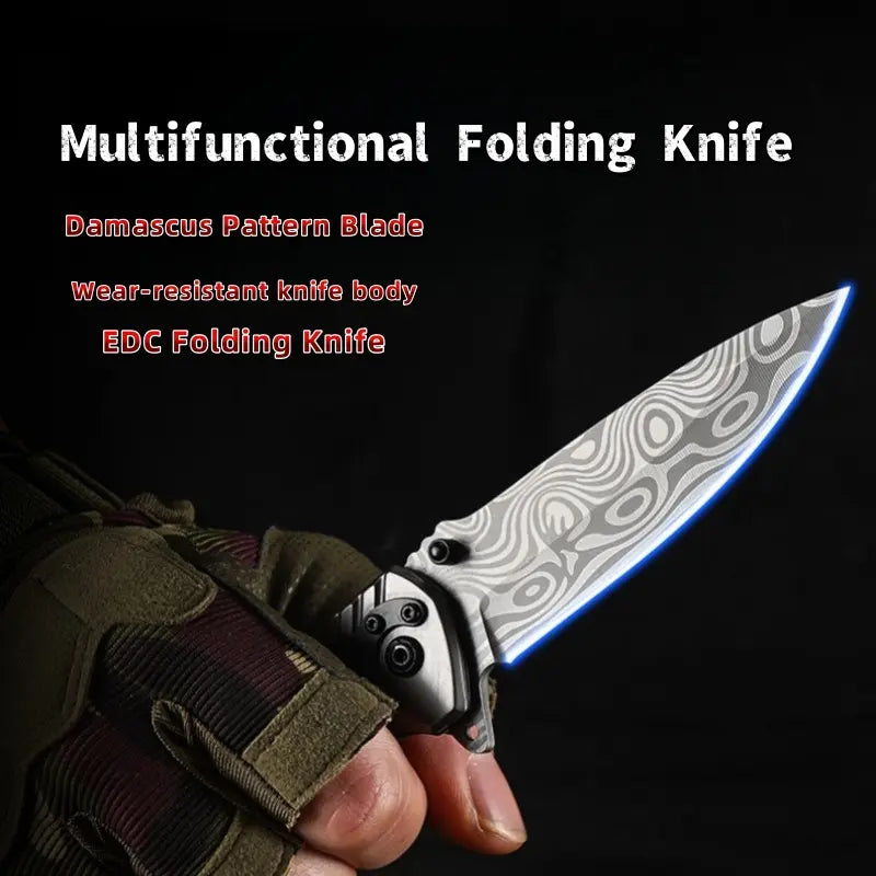 Stainless steel Multifunctional folding knife Glass Breaker, Seat Belt Cutter - EDC Sharp Folding Knives - Small Tool for Camping Hiking - Gifts for Men, Women Compact Folding Grip Knife
