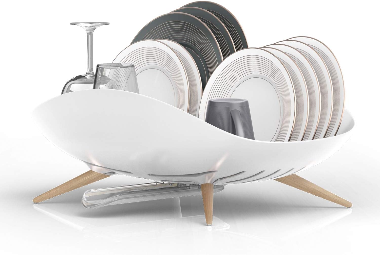 Premium Self-Draining Dish Drainer | Minimalist Anti-Rust Rack 🍽️