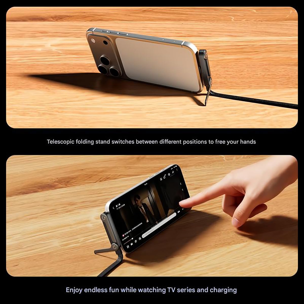 🎉Last Day 50% OFF⏰️ Invisible Holder Charger Cable with Stand