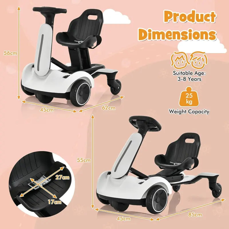 🎉Last Day 50% OFF⏰️ Electric Ride on Drift Car, 6V BatteryPowered Racing Kart