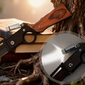 Portable folding knife, suitable for camping, barbecue, fishing, hiking, pocket clip, safety lock, Valentine's Day, Christmas, Halloween gift for male friends